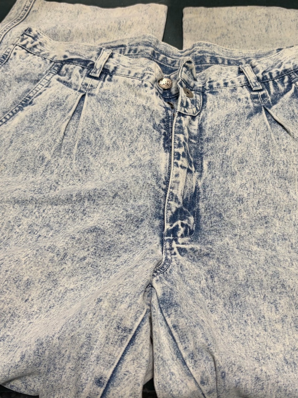 Vintage LEE Air-Gear Cargo Jeans Men 36x34 Gray Acid Wash Denim Military 1980'S
